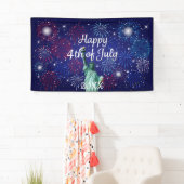 Banderoles Joyeux feux d'artifice 4 juillet (En situation)