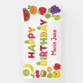Banderoles Joyeux fruit sucré d'anniversaire (Verticale)