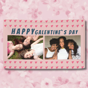 Banderoles Joyeux Galentine`s Day Pink Heart Friend 2 Photo