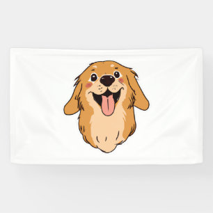 Banderoles Joyeux Golden Retriever Amoureux des chiens Puppy