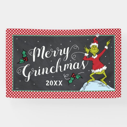 Banderoles Joyeux Grinchmas | Grinch Holiday Party (Horizontal)