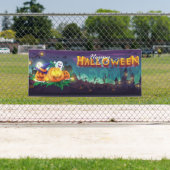 Banderoles Joyeux Halloween (En situation)