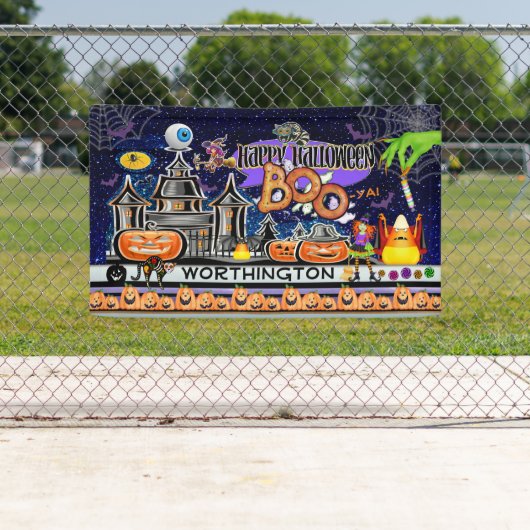 Banderoles Joyeux Halloween ! (En situation)