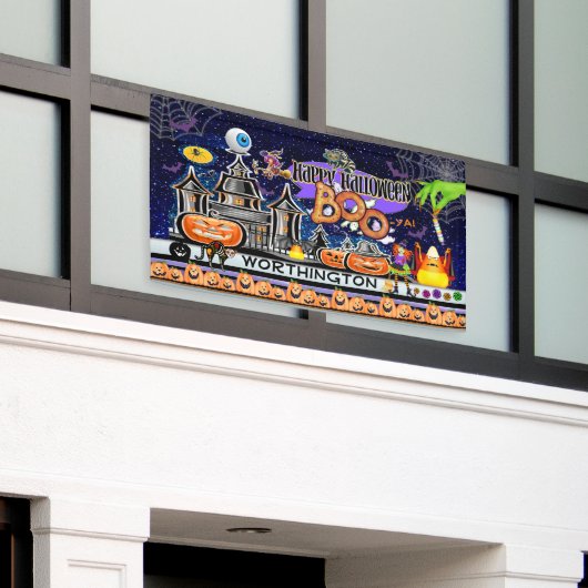 Banderoles Joyeux Halloween ! (Bâtiment extérieur)