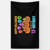 Banderoles Joyeux Halloween 12ème anniversaire (Vertical)