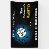 Banderoles Joyeux Halloween | Bienvenue dans la maison hantée (Vertical)