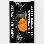 Banderoles Joyeux Halloween Citrouilles enfants Chat (Vertical)