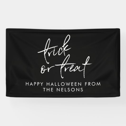 Banderoles Joyeux Halloween Drive By Family Name Script (Horizontal)