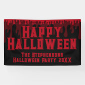 Banderoles Joyeux Halloween Éffrayant Rouge Black Driving Blo (Horizontal)