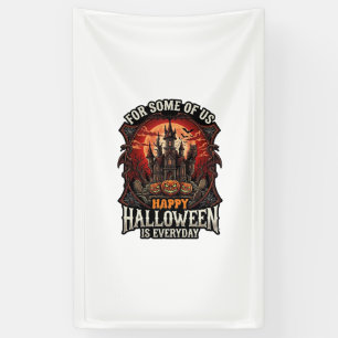 Banderoles Joyeux Halloween est tous les jours Château hanté