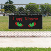 Banderoles Joyeux Halloween Evil Eyes (En situation)