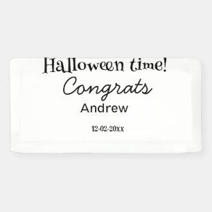 Banderoles Joyeux Halloween félicitations nom date année dipl