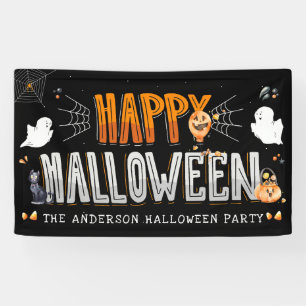 Banderoles Joyeux Halloween Fête d'Halloween personnalisée