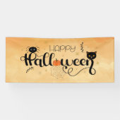 Banderoles Joyeux Halloween Typographie Orange Party (Horizontal)