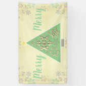 Banderoles "Joyeux Joyeux" Arbre de Noël & Snowflakes (Vertical)