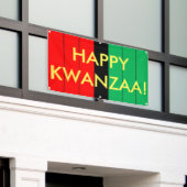 Banderoles Joyeux Kwanzaa Rouge noir Motif de rayures vertes (Bâtiment extérieur)
