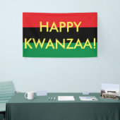 Banderoles Joyeux Kwanzaa Rouge Noir Vert RBG UNIA Drapeau (Salon professionnel)