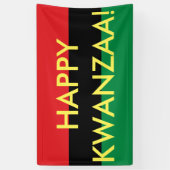 Banderoles Joyeux Kwanzaa Rouge Noir Vert RBG UNIA Drapeau (Vertical)