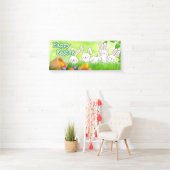 Banderoles Joyeux lapin de Pâques OEuf de Pâques Pâques Panie (En situation)