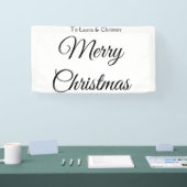 Banderoles Joyeux Noël ajouter le nom texte personnalisé cade (Salon professionnel)