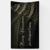 Banderoles Joyeux Noël, Arbre de Noël en or noir (Vertical)