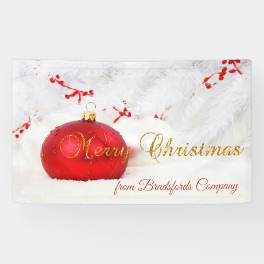 Banderoles Joyeux Noël, balles de Noël (Horizontal)