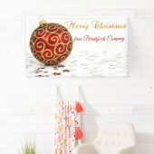 Banderoles Joyeux Noël, Boule Rouge, Étoiles (En situation)