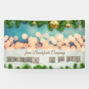 Banderoles Joyeux Noël, boules de Noël