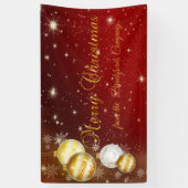 Banderoles Joyeux Noël, Boules de Noël, Noir (Vertical)