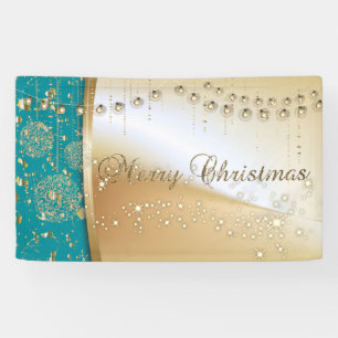 Banderoles Joyeux Noël ,Boules de Noël,Or Faux