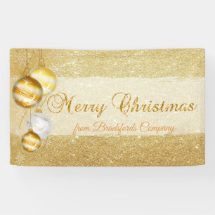 Banderoles Joyeux Noël, boules de Noël scintillantes