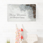 Banderoles Joyeux Noël, Cônes de pin, Snowflakes (En situation)