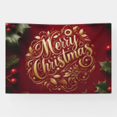 Banderoles Joyeux Noël de verdure (Horizontal)