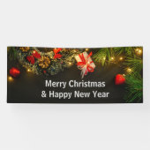 Banderoles Joyeux Noël Et Bonne Année En Plein Air (Horizontal)