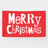 Banderoles Joyeux Noël moderne Rouge Script Holiday (Horizontal)