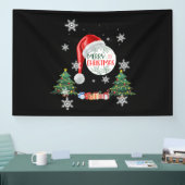Banderoles Joyeux Noël Neige Collection 4x6 Vinyl Banner (Salon professionnel)