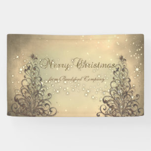 Banderoles Joyeux Noël, Or ,Sapin de Noël,Étincelle