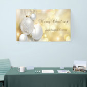 Banderoles Joyeux Noël, Ornements de Noël Or (Salon professionnel)