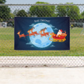 Banderoles Joyeux Noël Père Noël et Sleigh (En situation)