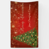 Banderoles Joyeux Noël, Rouge, Arbre de Noël (Vertical)