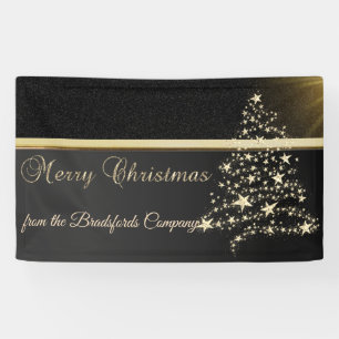 Banderoles Joyeux Noël ,Sapin de Noël,Noir,Entreprise