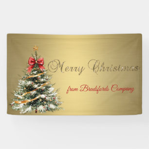 Banderoles Joyeux Noël,Sapin de Noël,Or