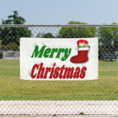 Banderoles Joyeux Noël Stocker rouge vert typographie (Insitu)