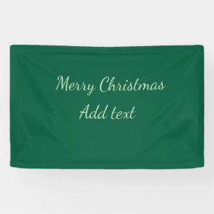 Banderoles Joyeux Noël vert fond simple solo fête