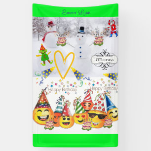 Banderoles Joyeux Noël Vinyl Joyeux anniversaire