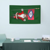 Banderoles Joyeux Père Noël Avec Drapeau De L'Arkansas (Salon professionnel)