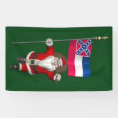 Banderoles Joyeux Père Noël Avec Drapeau Du Mississippi (Horizontal)
