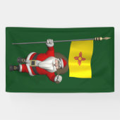 Banderoles Joyeux Père Noël Avec Drapeau Du Nouveau-Mexique (Horizontal)