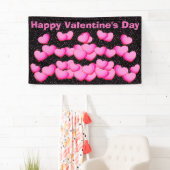 Banderoles Joyeux Valentine Day Pretty Rose Heart Clusters (En situation)