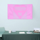 Banderoles Jumeaux Tina rose et mauve coeur pastels (Salon professionnel)